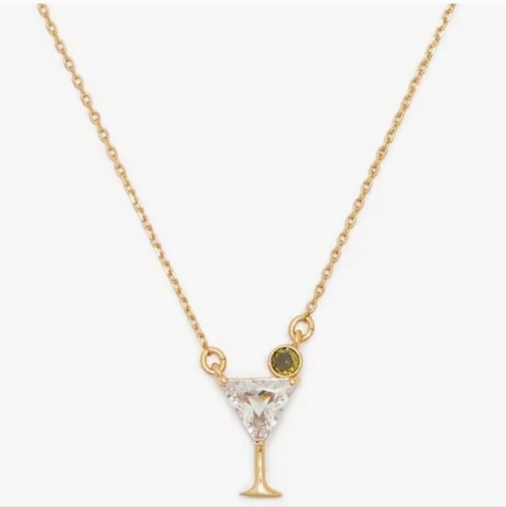 Kate Spade Shaken Or Stirred Mini Pendant Necklace